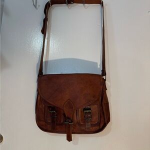 Brown Leather Crossbody Bag